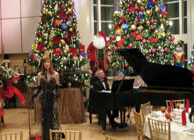 Laura and Michael at the sound check for the Arkansas Governor's Mansion's Christmas gala